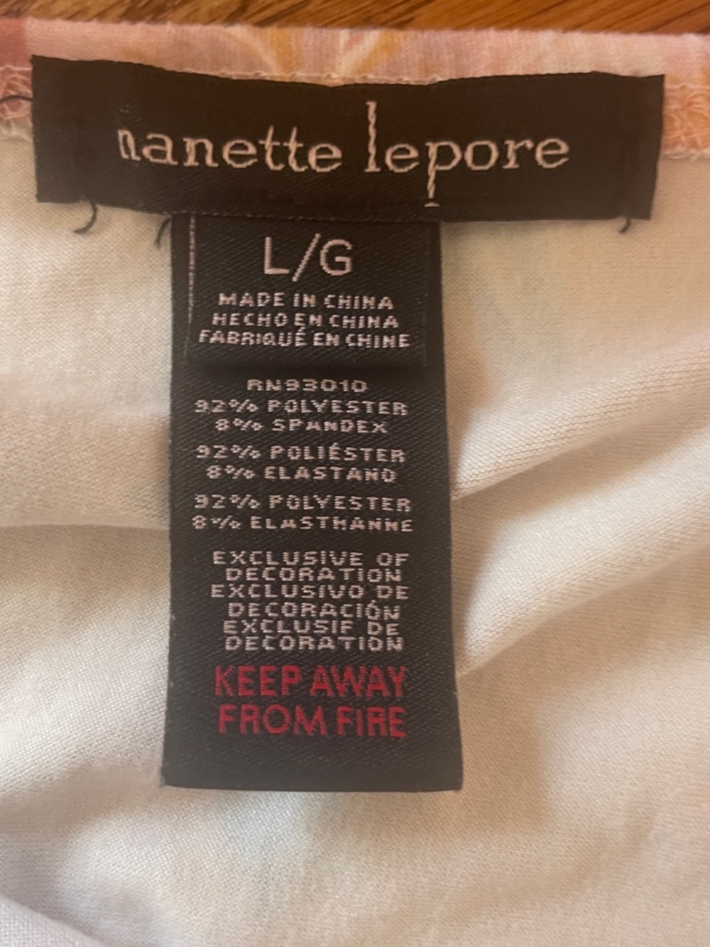Nanette Lepore Pink Floral Pajama Camisole Top Lace Detail Size Large EUC - Picture 2 of 5
